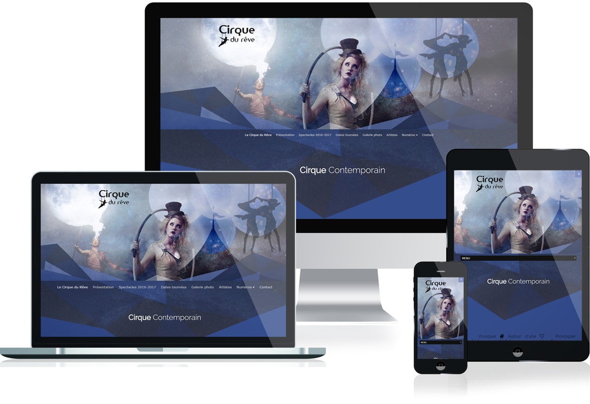site web responsive cirque contemporain