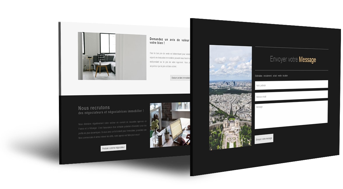 maquette web agence immobilière