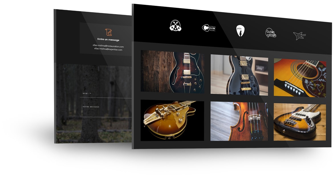 maquette site web luthier