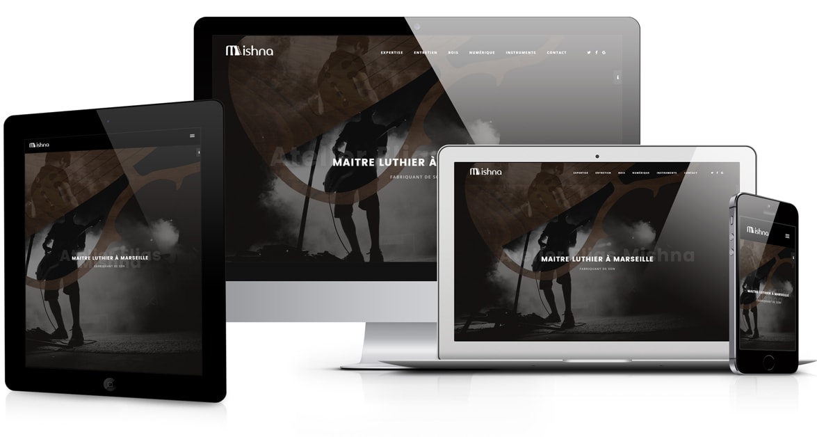 site web responsive luthier