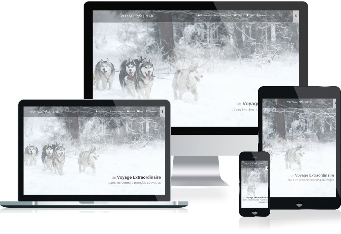 site web responsive agence voyage extreme